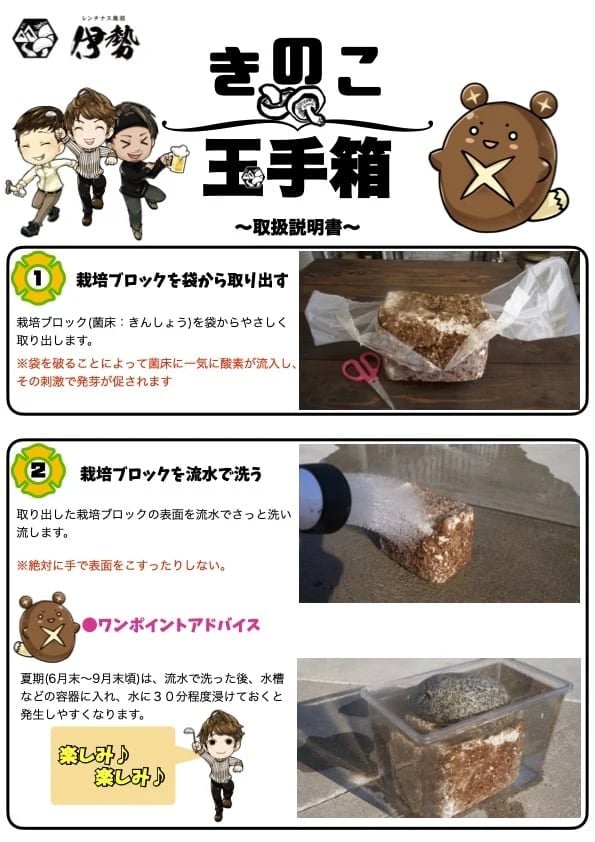 黑椎茸栽培キット詳細