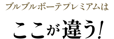 ブルブルボーテプレミアムはここが違う