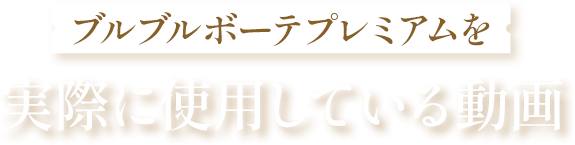 ブルブルボーテプレミアムを実際に使用している動画。